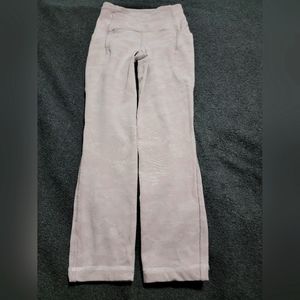 Lululemon Swift Speed Tights 25", Size 2 Pale Pink Fatigue Pattern
